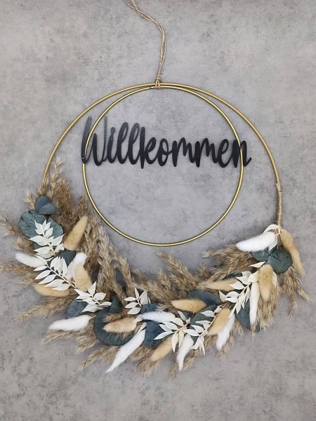 Trockenblumenkranz-Personalisiert-Louisa-Ein-Wort-Schwarz